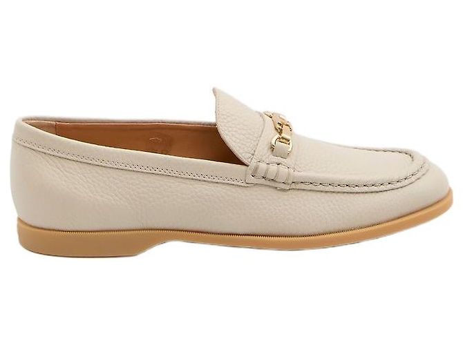 Tod's Mocassins en cuir martelé Beige