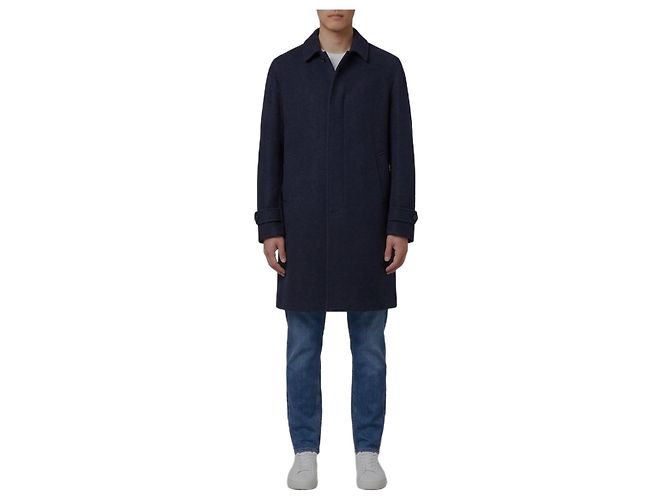 Lardini Abrigo sencillo azul oscuro