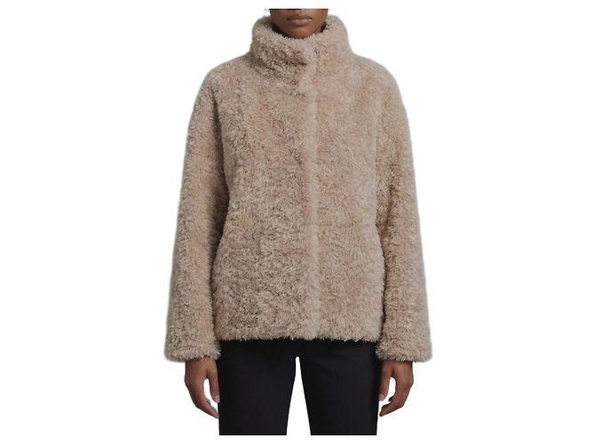 Herno Chantilly Kunstpelzmantel beige lockig