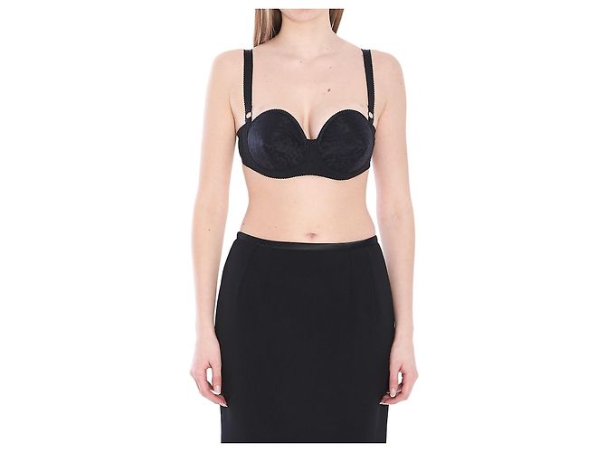Dolce & Gabbana Balconette BH Top aus schwarzer Spitze