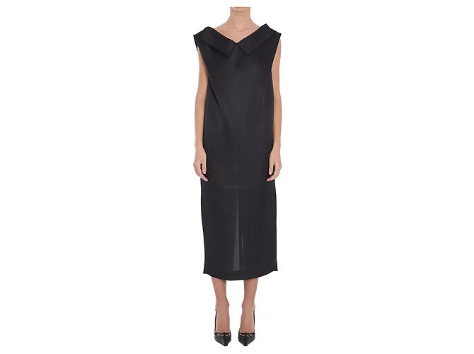 Khaite Selwyn langes Seidenkleid schwarz