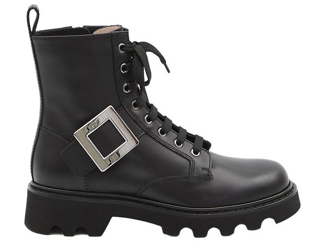 Roger Vivier Botas de combate Viv Rangers Preto