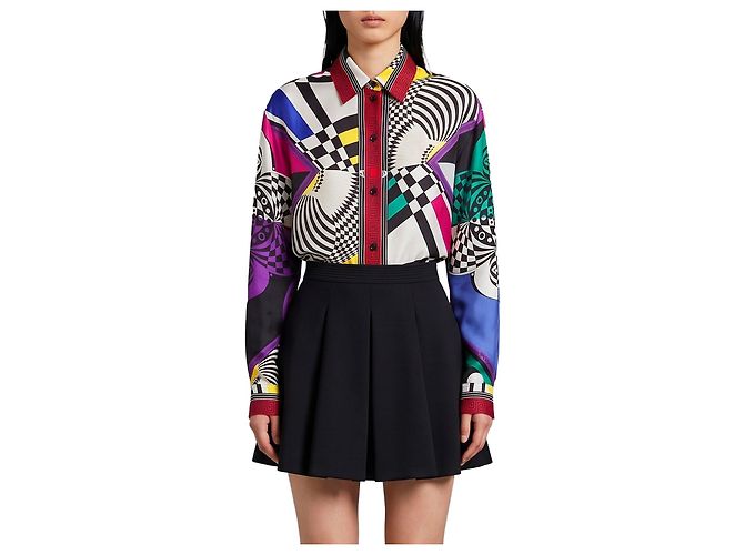 Versace Printed silk twill shirt Multiple colors