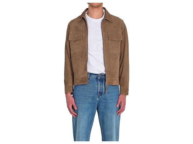 Arma Kale suede leather jacket brown