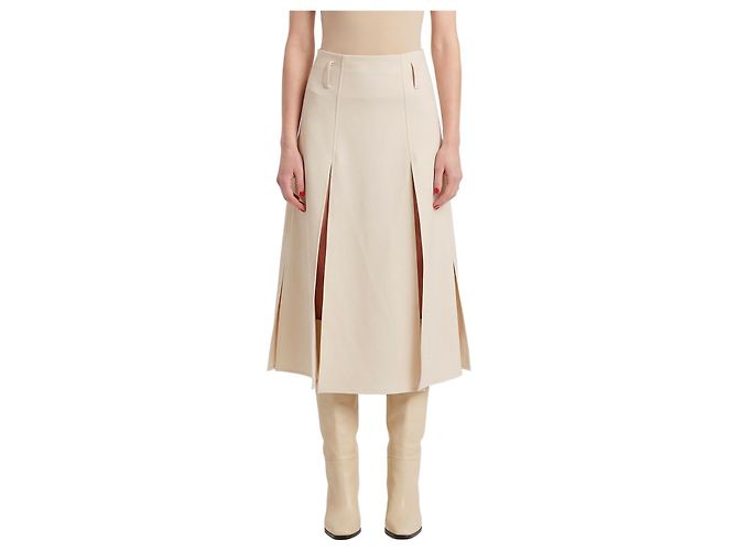Sutton New York Falda midi de paneles en crepé doble