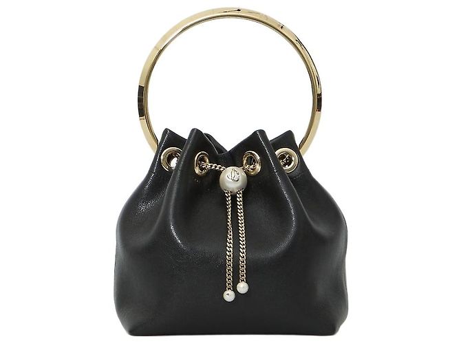 Borsa a secchiello Bon Bon Jimmy Choo in pelle nera Nero