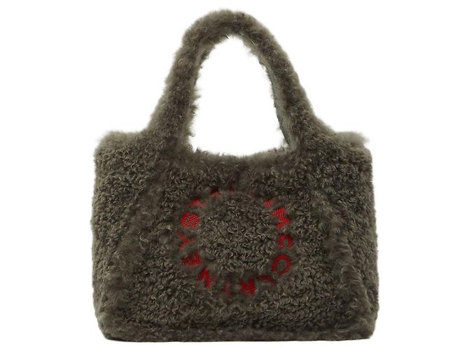 Stella Mc Cartney Sac cabas logo effet teddy Gris