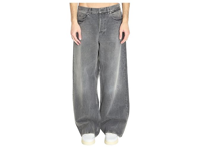Vaqueros Golden Goose Journey de denim de algodón gris
