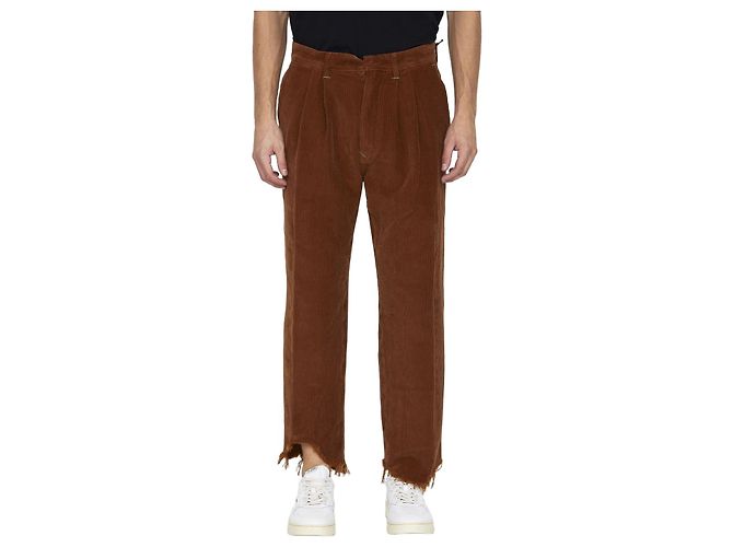 Incotex Pantaloni in velluto cognac