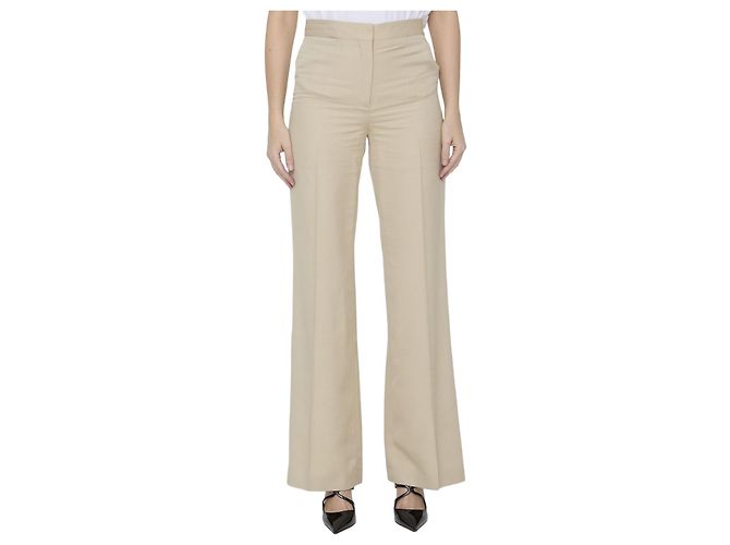 Stella Mc Cartney Stella McCartney Schlaghose Beige Viskose