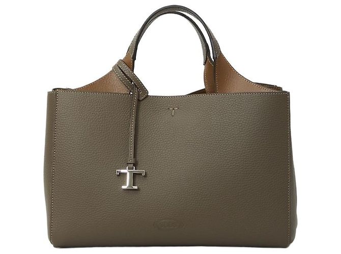 Tod's Lederhandtasche small Grau