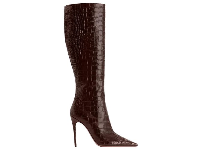 Paris Texas Botte Vera 105 en croco Ebony Marron