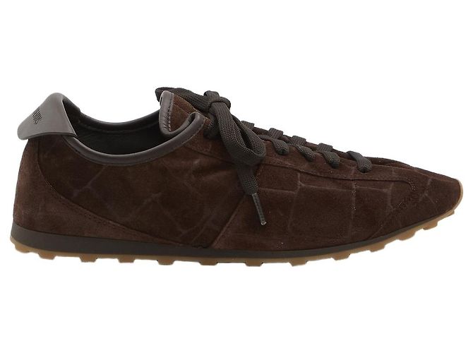 Jacquemus Les Tennis baskets cuir marron effet crocodile