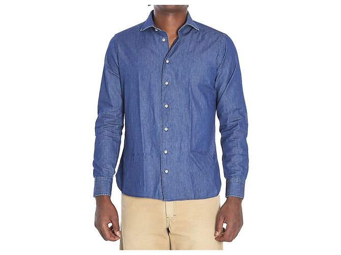 Borriello Marechiaro Denimhemd Blau