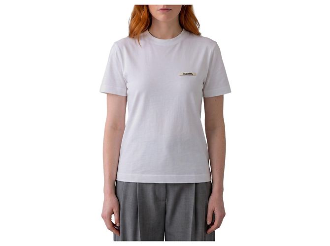 Jacquemus T-shirt de algodão Gros Grain Branco