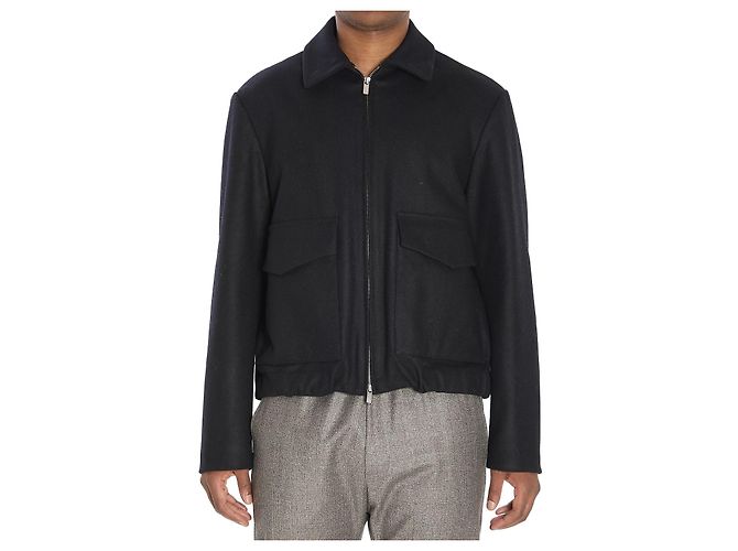Barena Magan Caramal jacket black wool