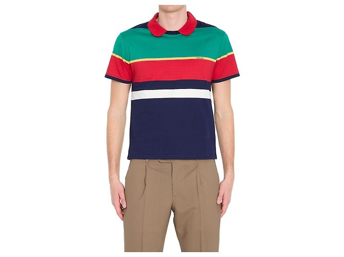 Versace Striped cotton T-shirt Multiple colors