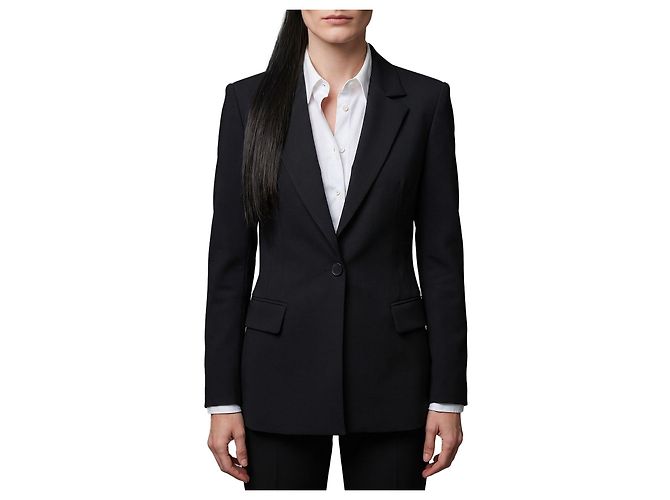 Sutton New York Single-breasted technical fabric jacket