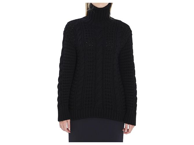 Moncler Rollkragenpullover tricot EE72 Schwarz