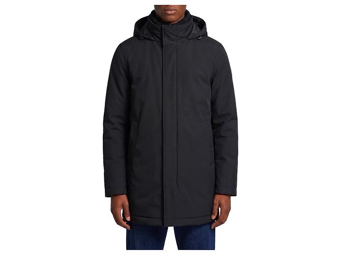 Herno Black knit-collar jacket