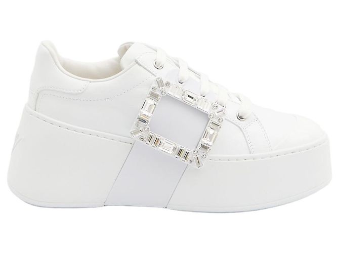 Roger Vivier Viv' Skate Sneaker aus Leder Weiß