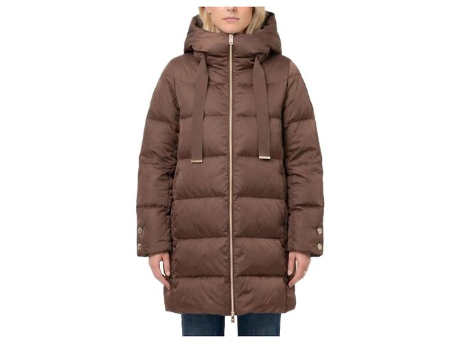 Herno Piumino midi linea A Marrone