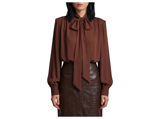 Federica Tosi Blusa de seda com laço