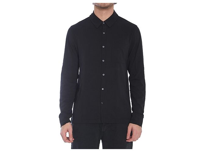 Camisa James Perse de algodón negra Negro
