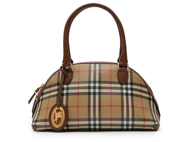 Bolsa Burberry Primrose em lona de algodão bege