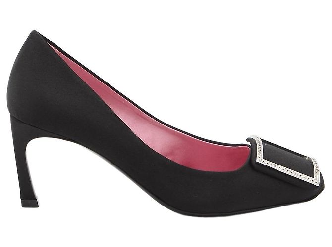 Roger Vivier Trompette satin pumps Black