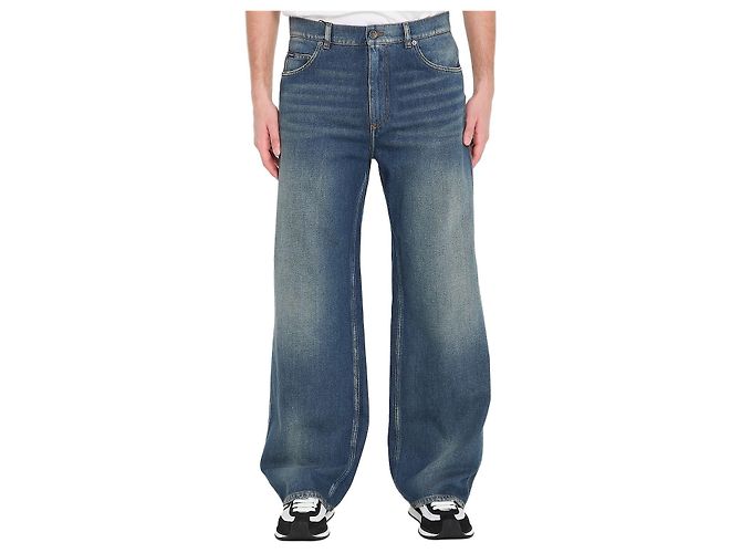 Dolce & Gabbana Jeans in denim di cotone azzurro Blu chiaro