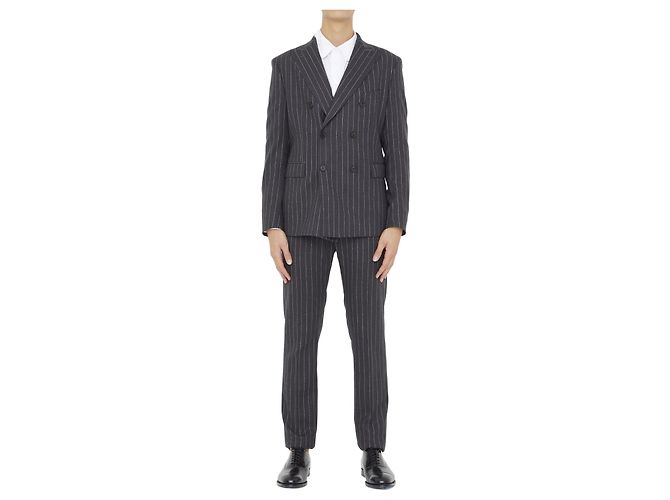 Tonello Completo due pezzi a righe Grigio