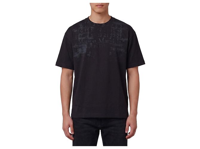 Maison Martin Margiela Camiseta Numeric de algodón Negro