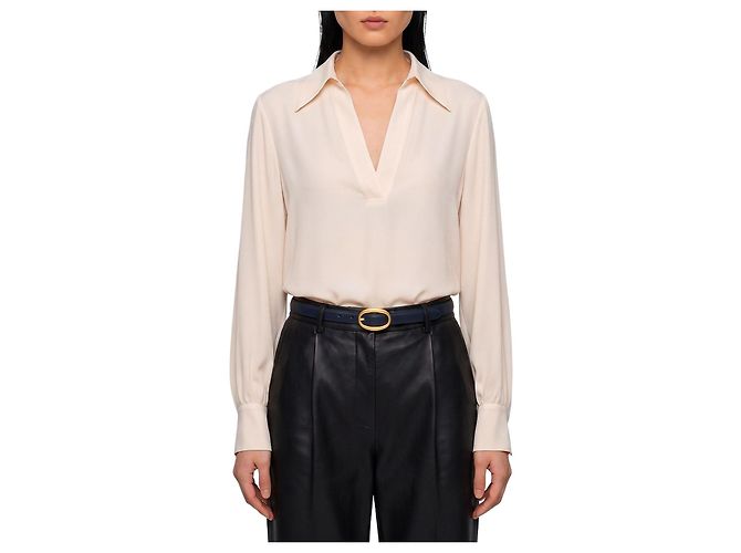 Sutton New York Bluse aus Double Georgette in Champagne