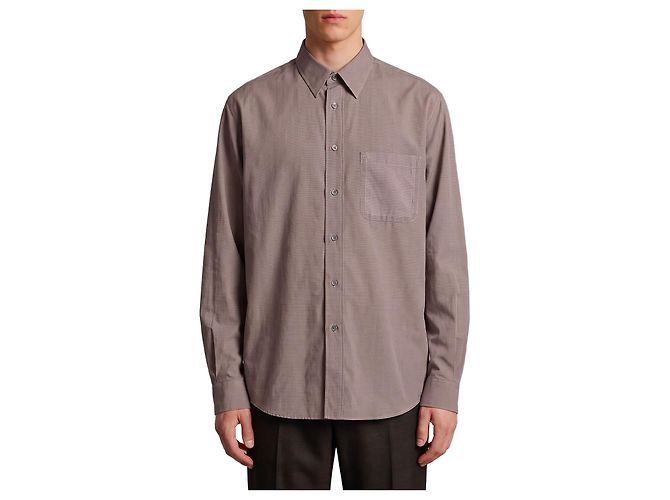 Maison Martin Margiela Camicia in cotone a maniche lunghe Beige