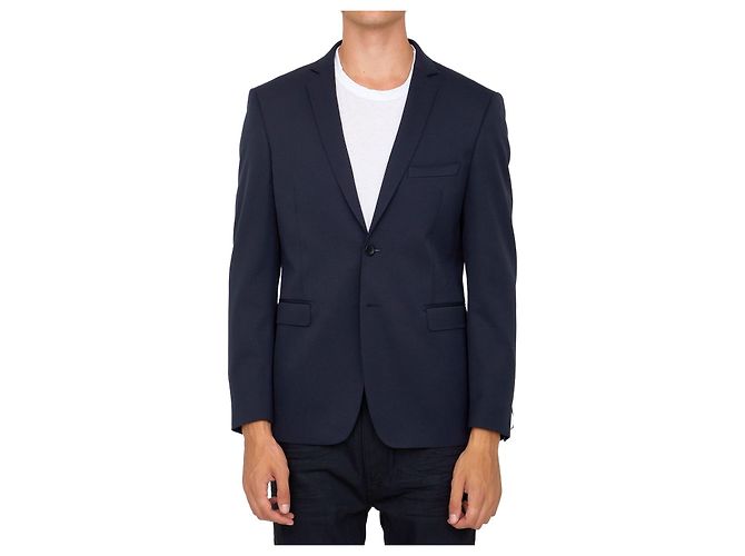 Tonello Blue Wool Gabardine Jacket