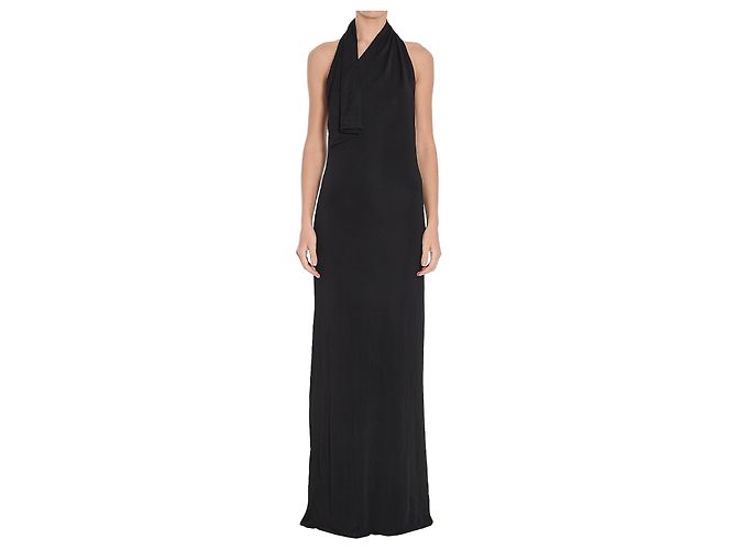 Khaite Roza langes Kleid schwarz Viskose