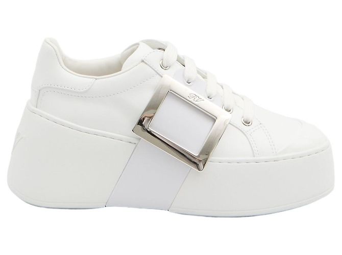 Roger Vivier Viv' Skate High Sneaker weiß Leder
