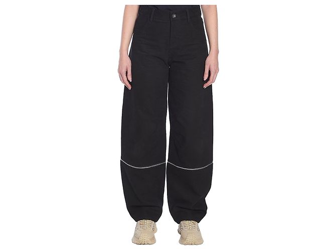 Pantalones baggy Moncler de algodón negro