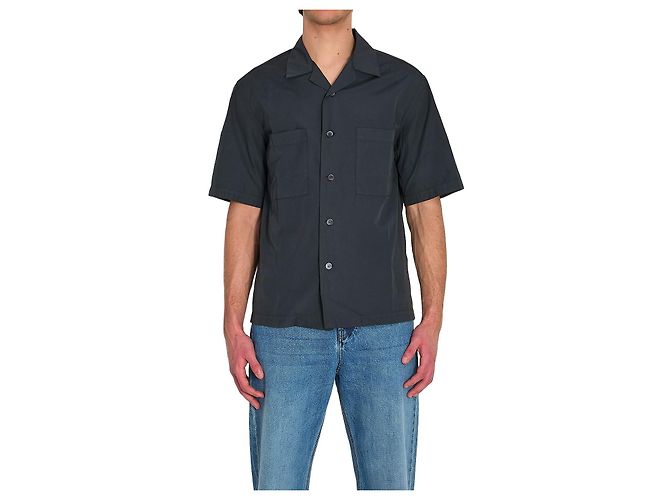 Camicia Barena Solana Bagio in popeline di cotone grigia Grigio