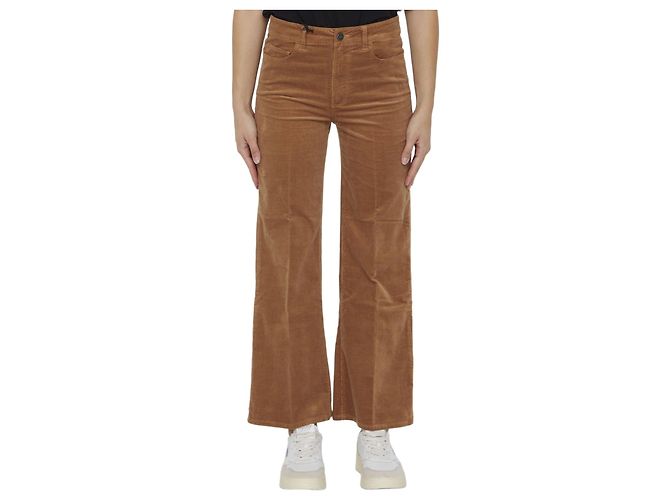 Paige Jeans Jeans Paige Leenah beige in misto cotone
