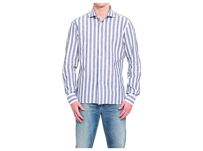 Borriello Camicia a righe Marechiaro Bianco