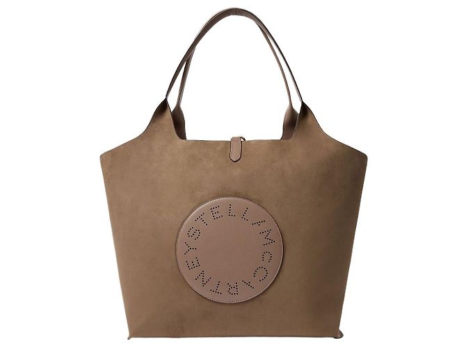 Stella Mc Cartney Sac cabas réversible avec logo Marron