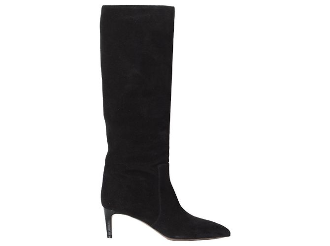 Botas de tacón de aguja Paris Texas en ante negro