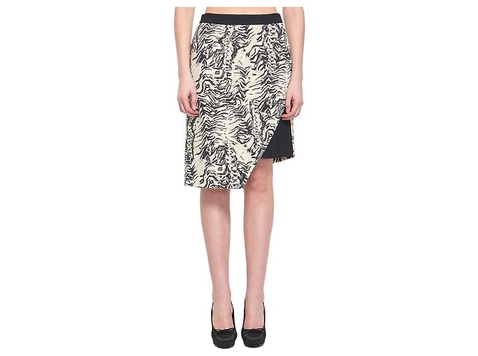 Emanuel Ungaro Rock mit Animal-Print Weiß