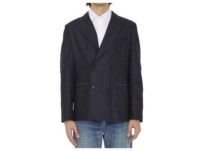 Tonello Anthracite flannel jacket Grey