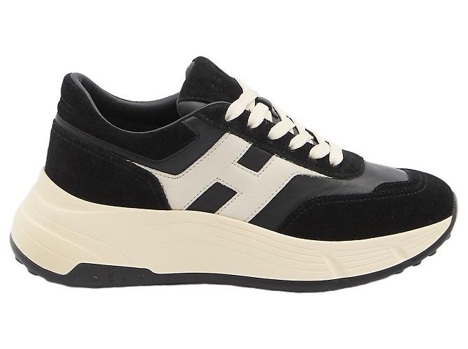 Hogan Hi-Fi Sneaker aus schwarzem Leder