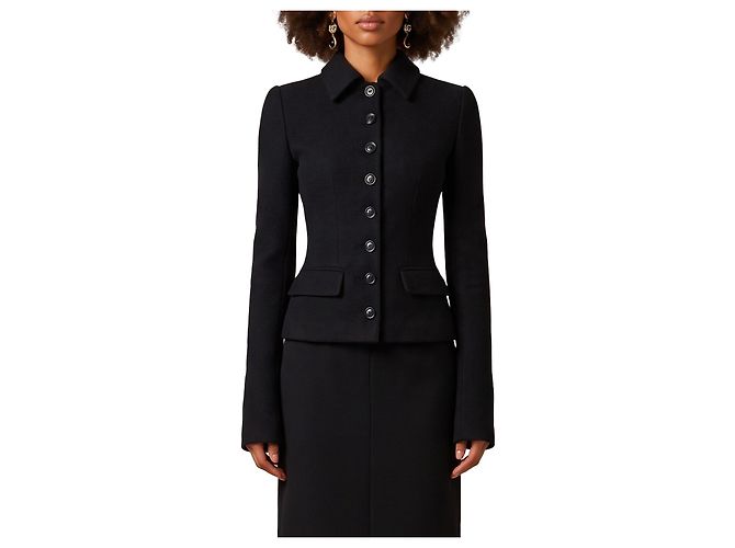 Dolce & Gabbana Single-breasted wool jacket Black