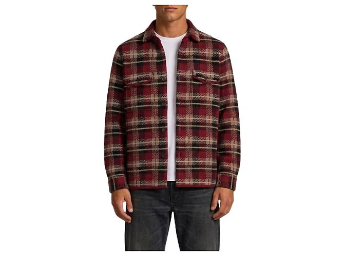 Guest in Residence Kaschmir Hemdstrickpullover Karo braun