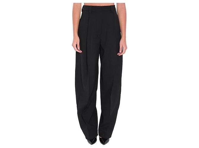 The Latest Cara black wool blend pants